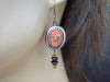 Women's Tibetan Coral Om Earrings