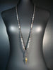 Men's Black Moonstone Raven Skull Mala