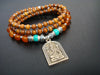 Carnelian & Turquoise Shiva Mala