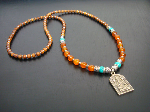 Carnelian & Turquoise Shiva Mala
