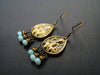 Women's Blue Peruvian Opal Ganesha Earrings
