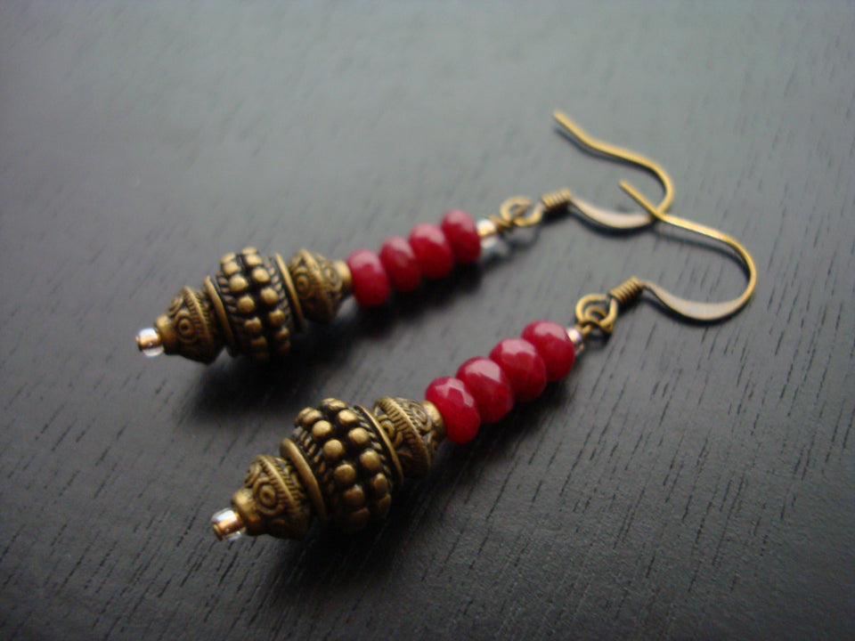 Women's Indian Ruby Earrings