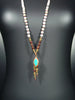 Women's Tibetan Garnet & Amazonite Knotted Mala Necklace