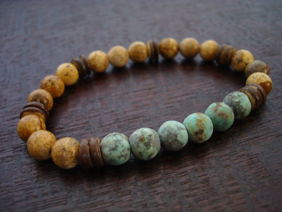 Men's African Turquoise Attraction Mala Bracelet
