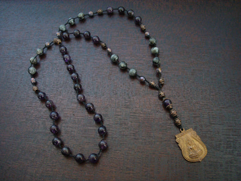 Women's Deep Amethyst Buddha Mala