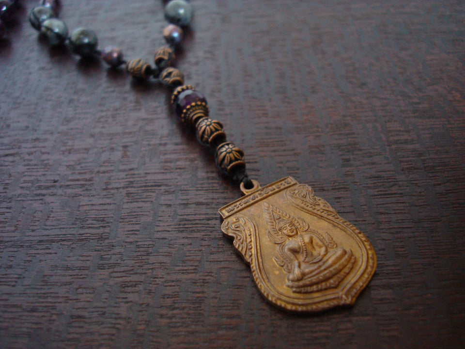 Women's Deep Amethyst Buddha Mala