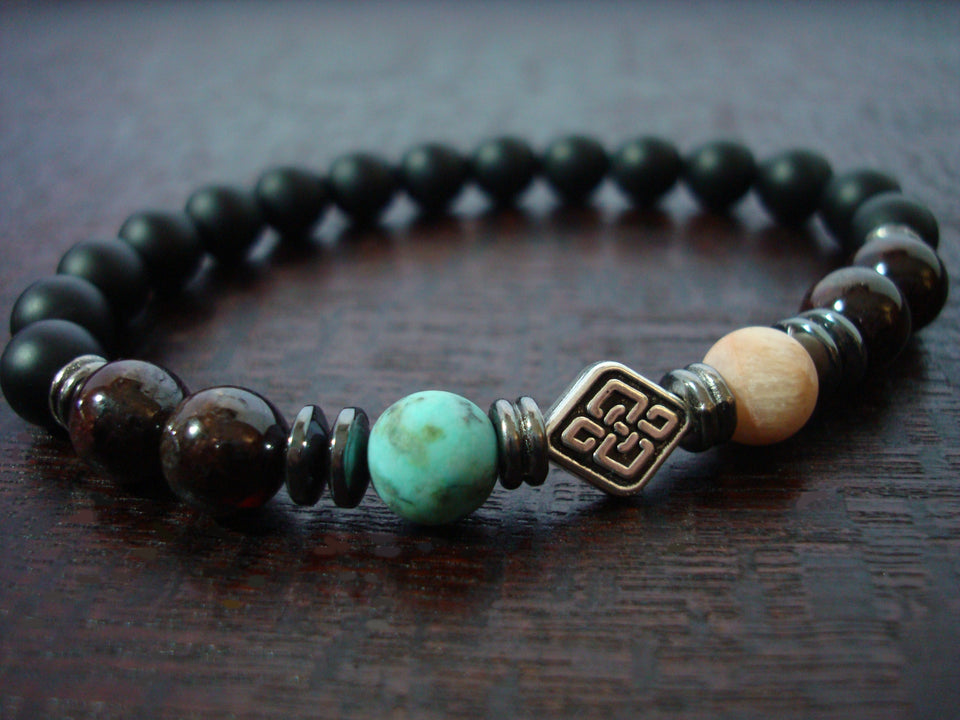 Men's Anti-Stress Eternity Knot Mala Bracelet