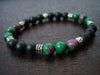 Men's Ruby Zoisite Empath Protection Mala Bracelet