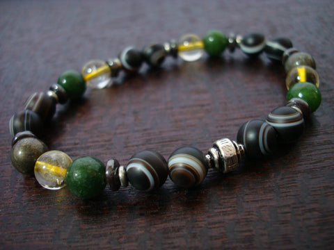 Men's Money Magnet Wealth & Manifestation Mala Bracelet