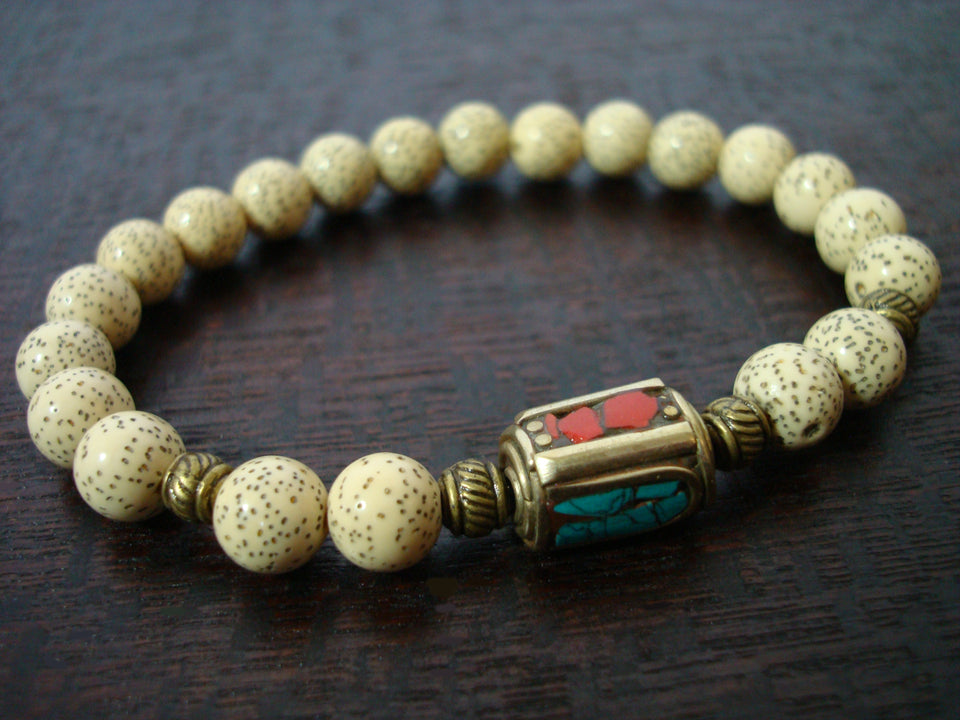 Men's Tibetan Lotus Seed Mala Bracelet
