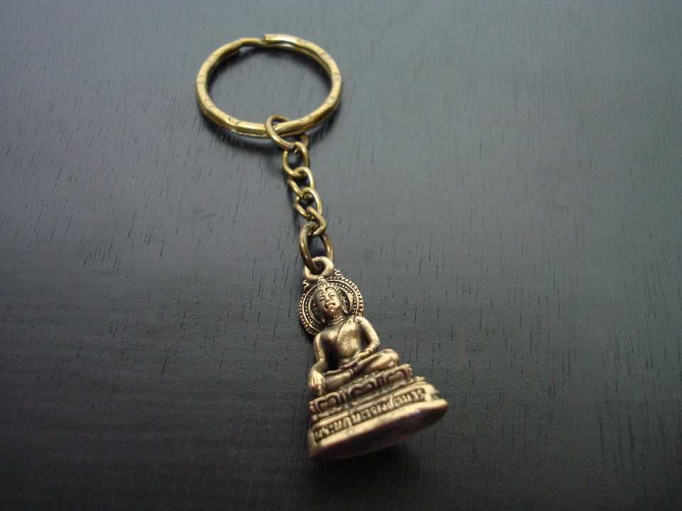 Golden Seated Buddha Key Chain