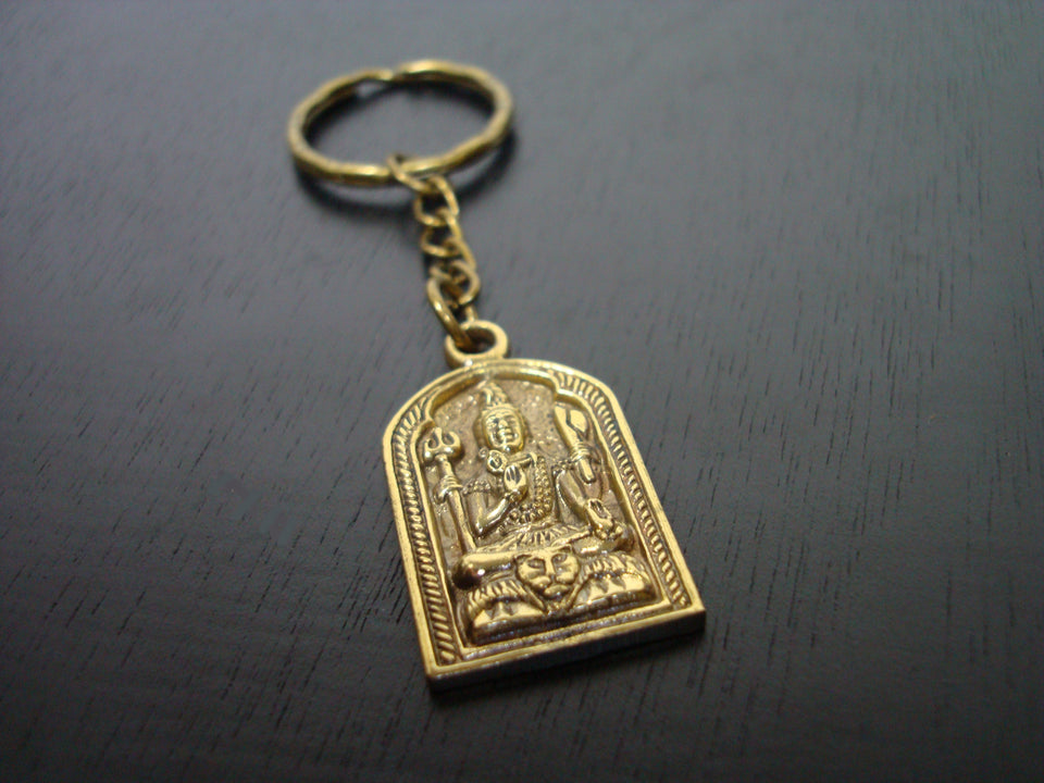 Golden Shiva Om Key Chain