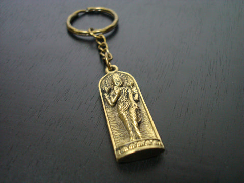 Golden Lakshmi Om Key Chain
