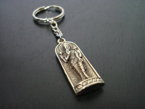 Silver Lakshmi Om Key Chain