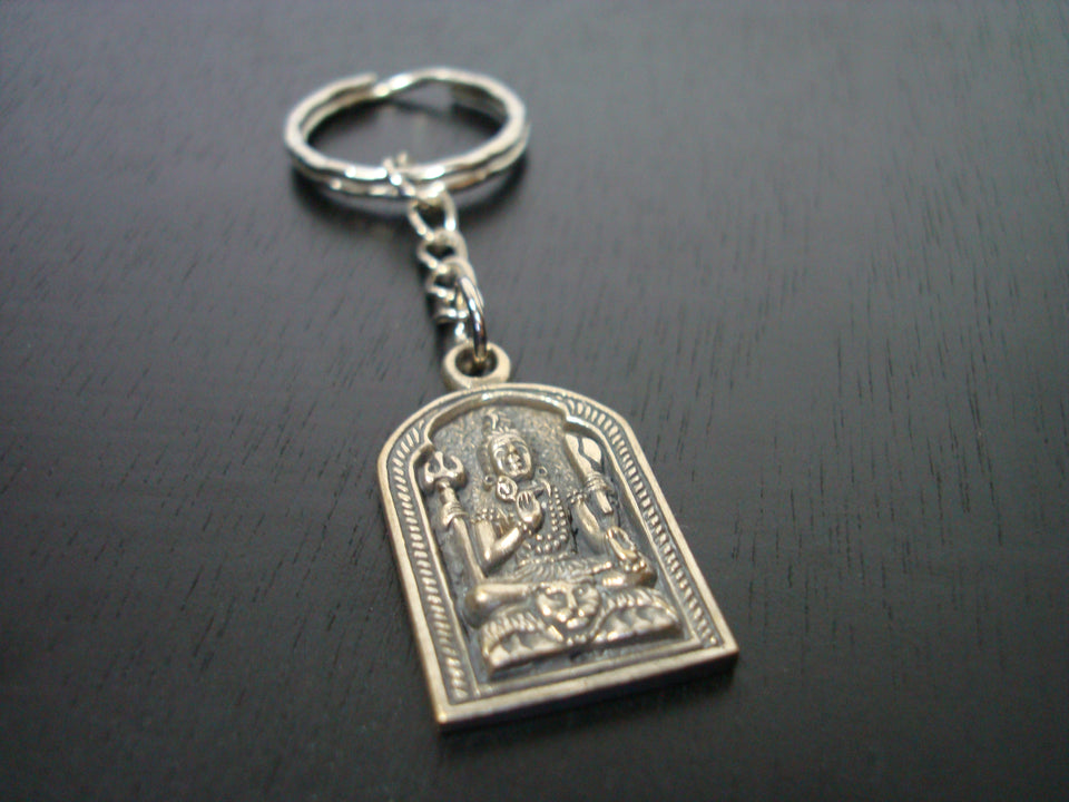 Silver Shiva Om Key Chain