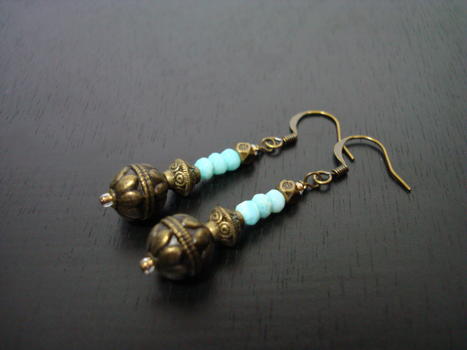 Women's Peruvian Blue Opal Earrings