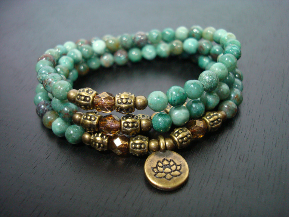 Women's African Jade Balance and Luck Mala