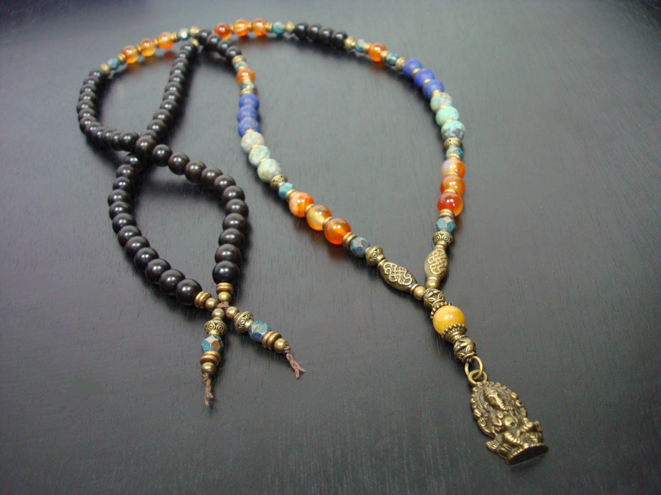 Women's Carnelian Ganesha Mala