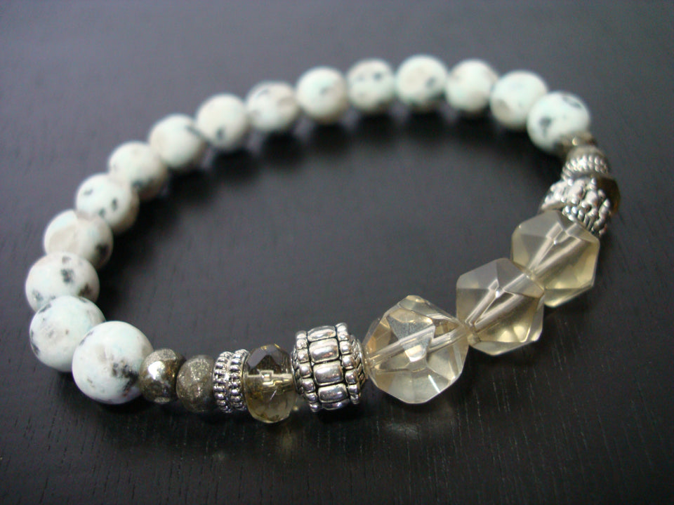Women's Lemon Quartz Prosperity & Spiritual Wealth Mala Bracelet