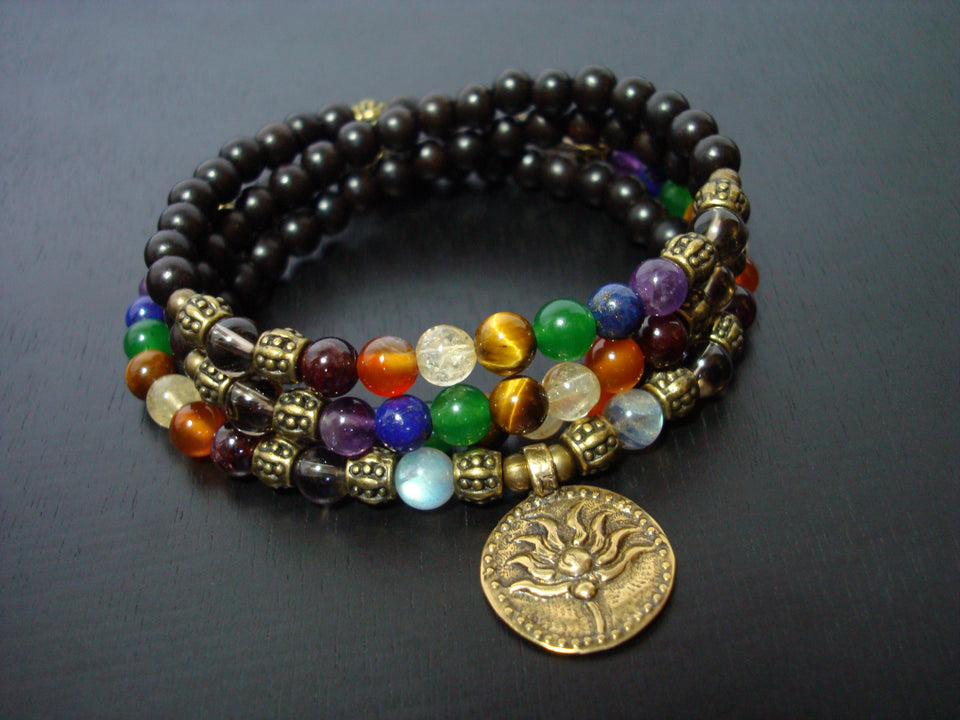 Women's Seven Chakra Labradorite Mala