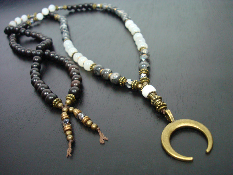 Women's Moon Goddess Moonstone Mala