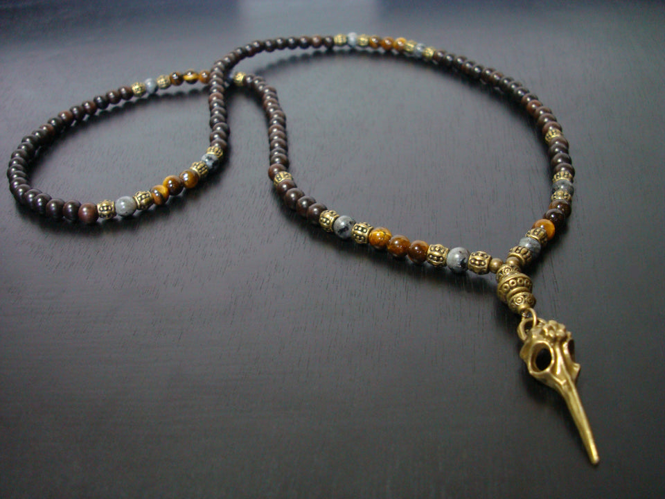 Women's Raven Skull Impermanence Mala