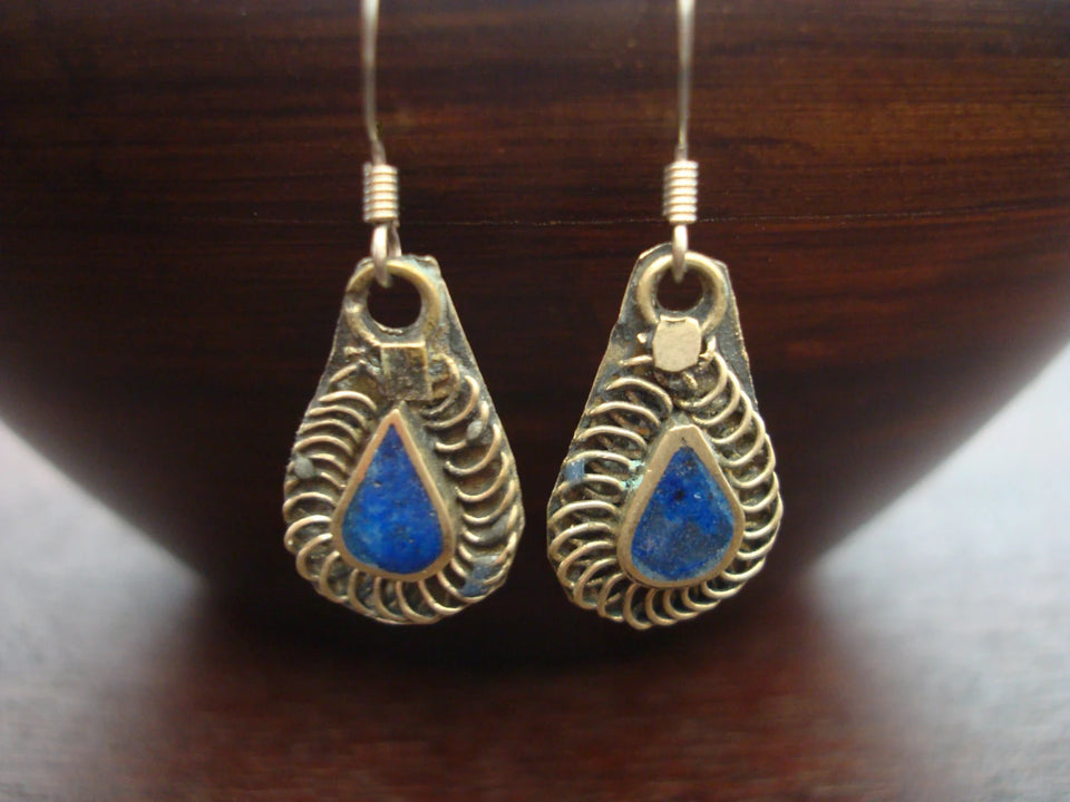 Clearance - Antique Lapis Lazuli Earrings