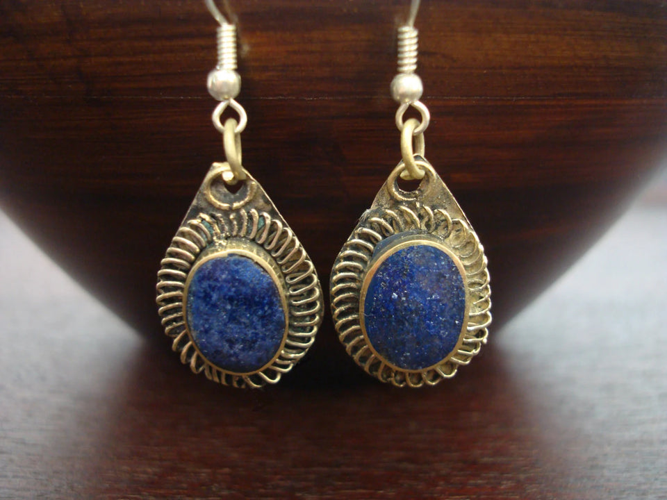 Clearance - Antique Lapis Lazuli Earrings