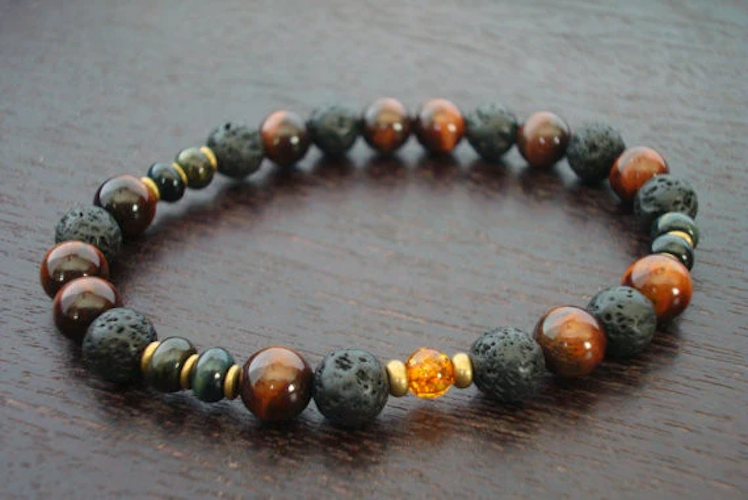 Men's Baltic Amber Prosperity Mala Bracelet
