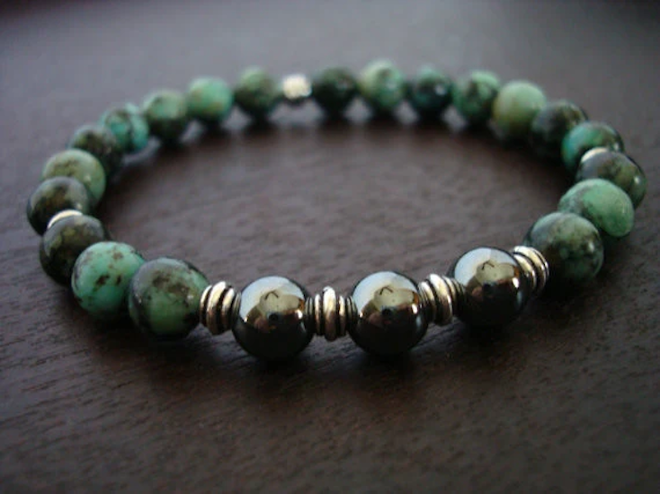 Men's Hematite Grounding & Calming Mala Bracelet