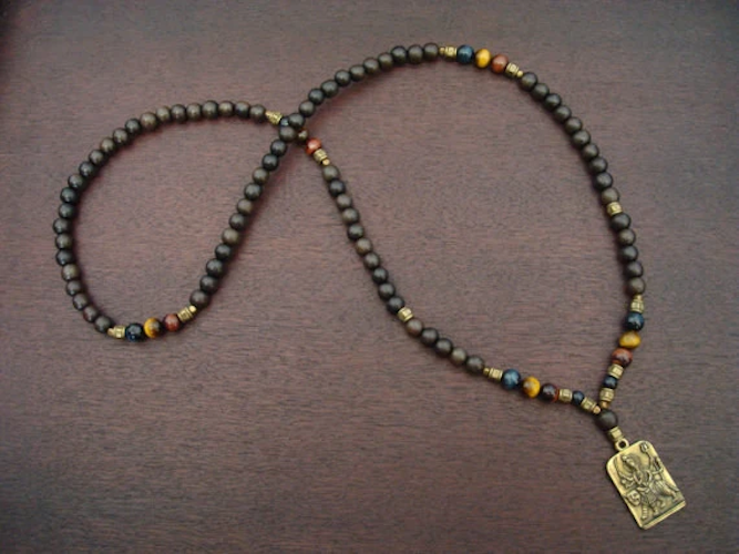 Men's Mixed Tiger's Eye Chakra Mala