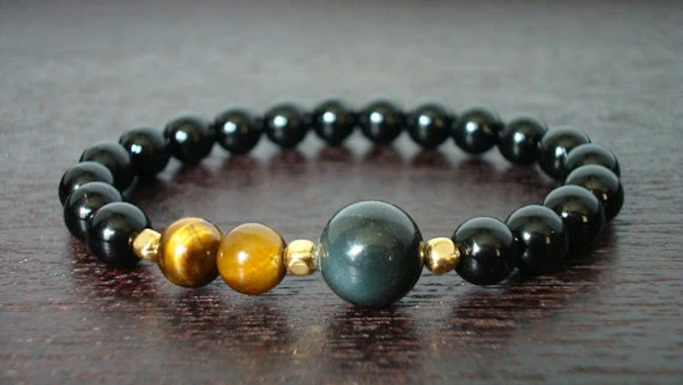 Men's Obsidian Strength & Protection Mala Bracelet