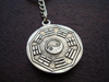Silver Buddha Yin Yang Key Chain