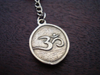 Silver Ganesha Om Key Chain