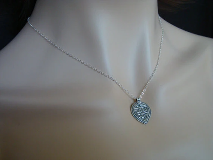 Sterling Good Health Mantra Necklace