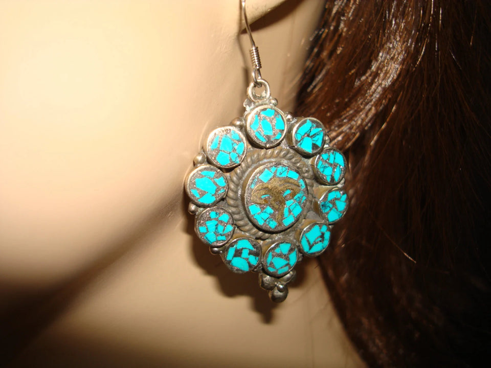 Clearance - Vintage Tibetan Compassion Eyes Earrings