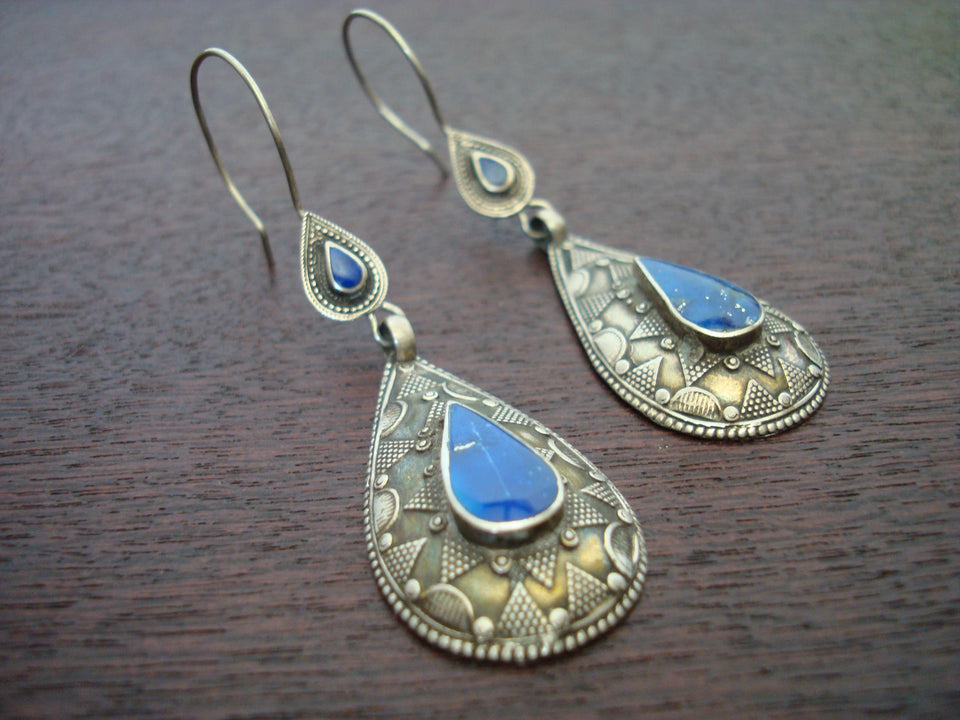 Vintage Lapis Lazuli Earrings