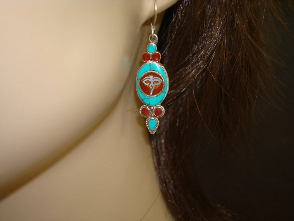 Clearance - Vintage Tibetan Compassion Eyes Earrings