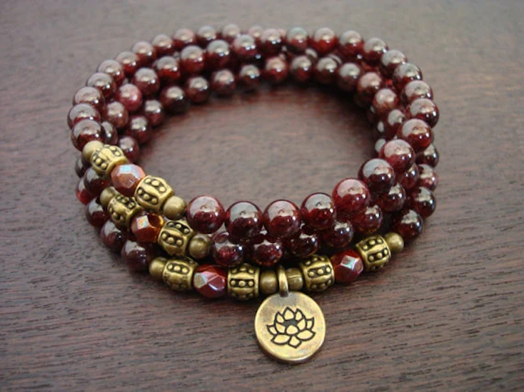 Women's Garnet Inner Strength & Personal Power Mala