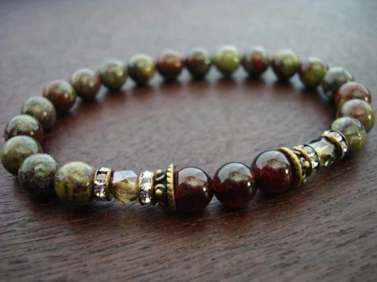 Women's Garnet Kundalini Personal Power Mala Bracelet