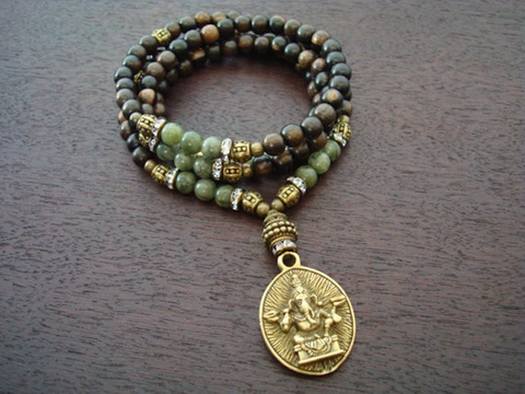 Women's Jade Prosperity Ganesha Mala