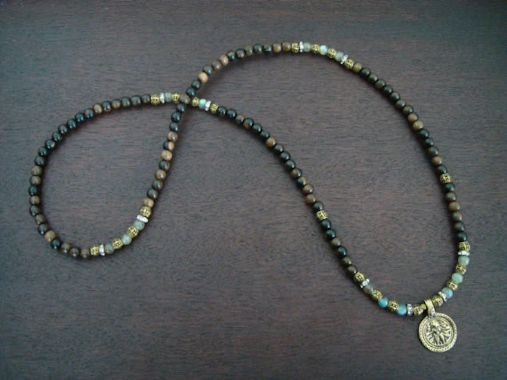 Women's Labradorite Shiva Shakti Mala