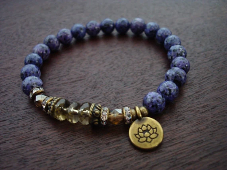 Women's Smoky Quartz Higher Guidance Mala Bracelet
