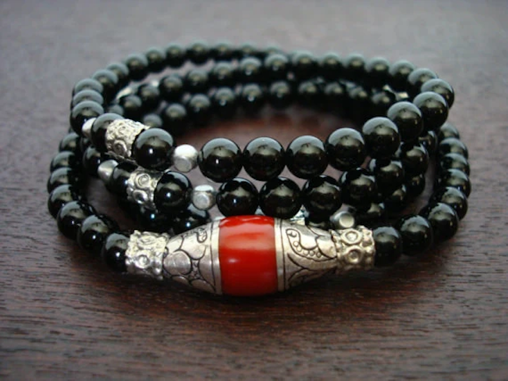Women's Tibetan Capped Coral Mala