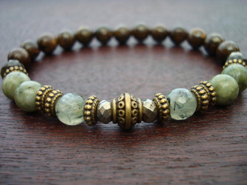 Women's Prehnite & Jade Inner Knowledge Mala Bracelet