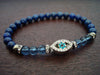 Women's Lapis Lazuli Evil Eye Mala Bracelet