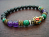 Women's Tibetan Amethyst & Malachite Spiritual Growth Mala Bracelet