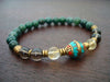 Women's Tibetan Citrine & Moss Agate Mala Bracelet