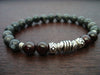 Men's Garnet Kundalini Snake Mala Bracelet