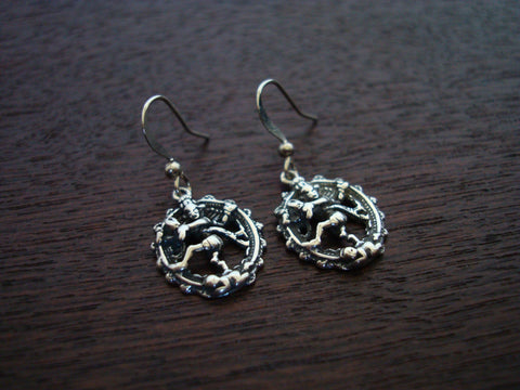 Women's Sterling Silver Cosmic Dancer Shiva Earrings